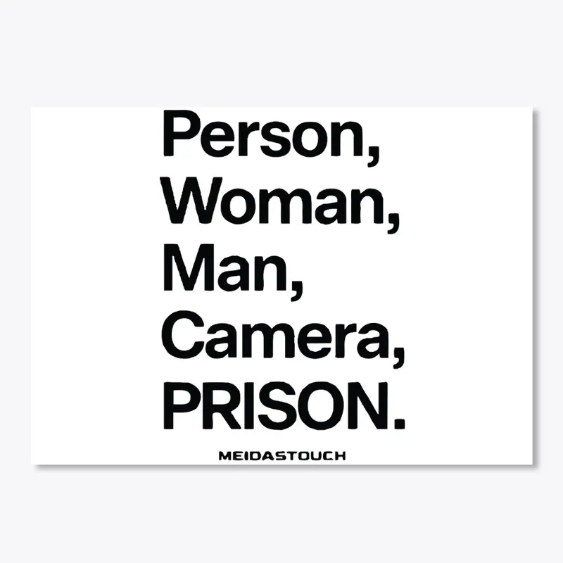 Person woman man camera prison T Shirt